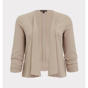 Torrid knit crepe drape blazer